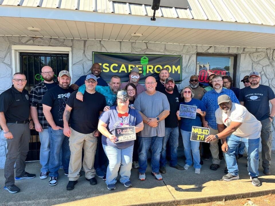 Large group team building event at Epic Escape Room
