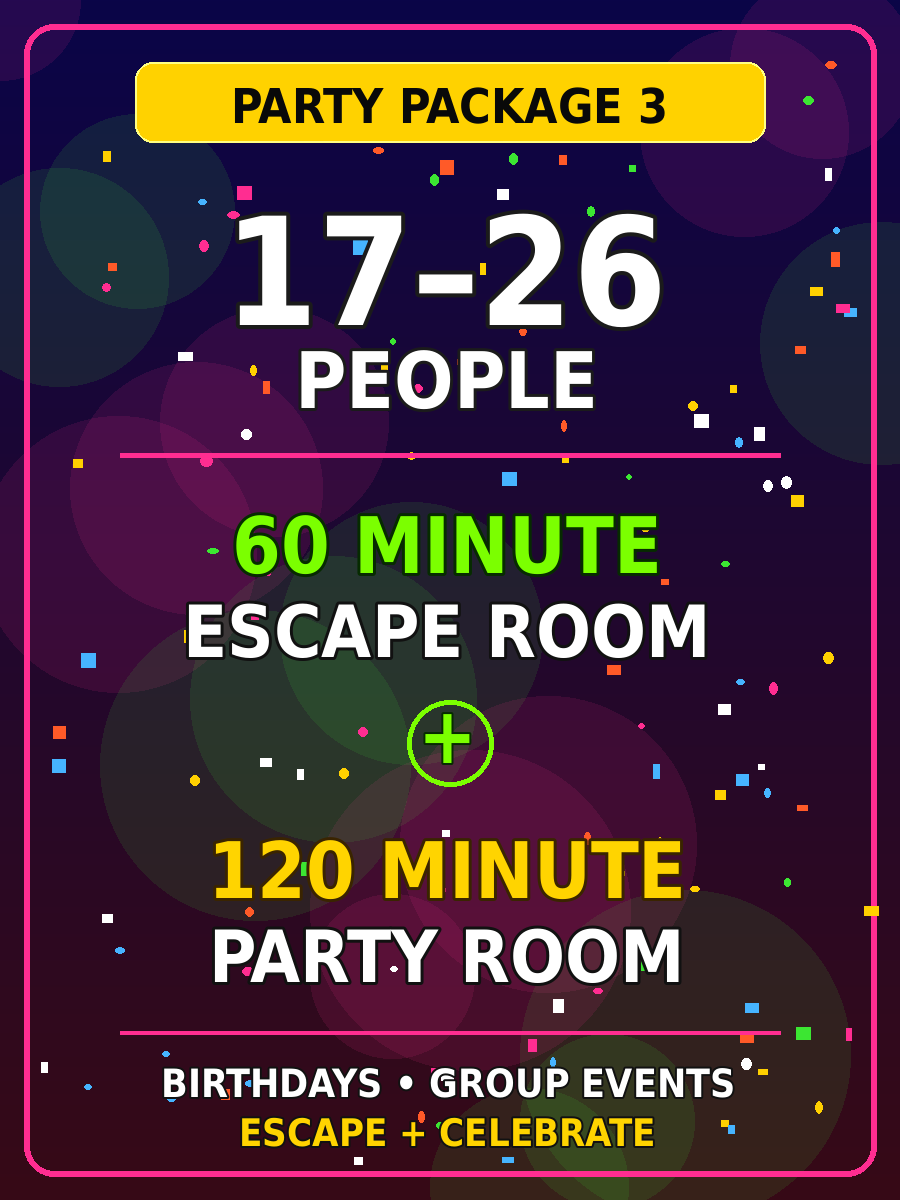 Party package 17 to 26 people